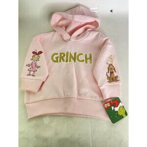 Dr. Seuss The Grinch Holiday Christmas Pink Long Sleeve Top Baby Girls 18 Months